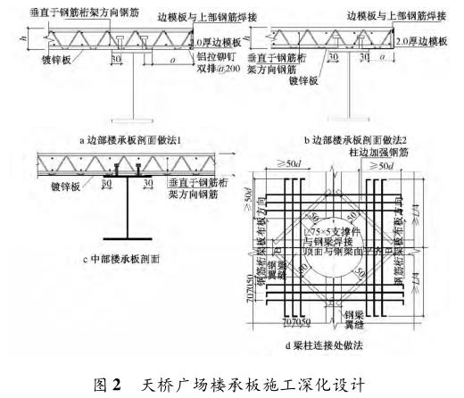 天桥广场楼承板施工深化设计