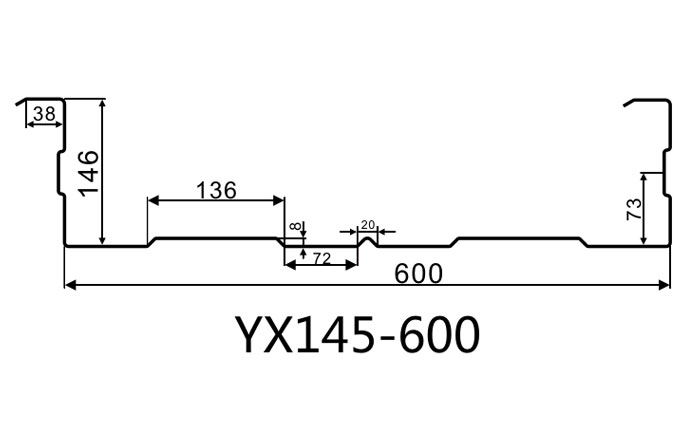YXB145-600开口式楼承板